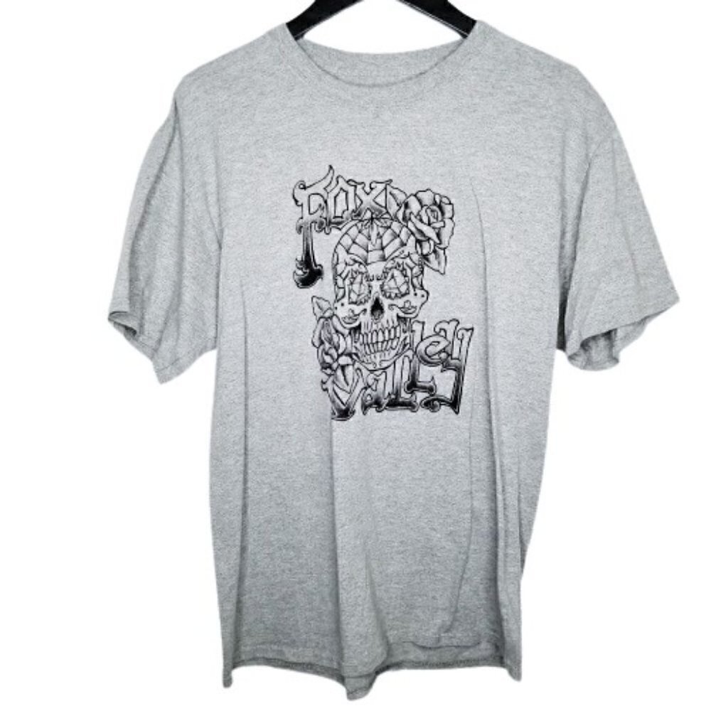 4/$25 Fox Valley Skull Gray Shirt Large
